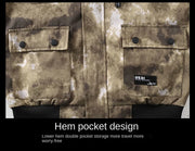 Men Clothing Two Pieces Set 2023 Training Two-piece Sweat-shirt Cargo Pants Man Apparel Heavy Jackets Labor Work Camouflage Suit