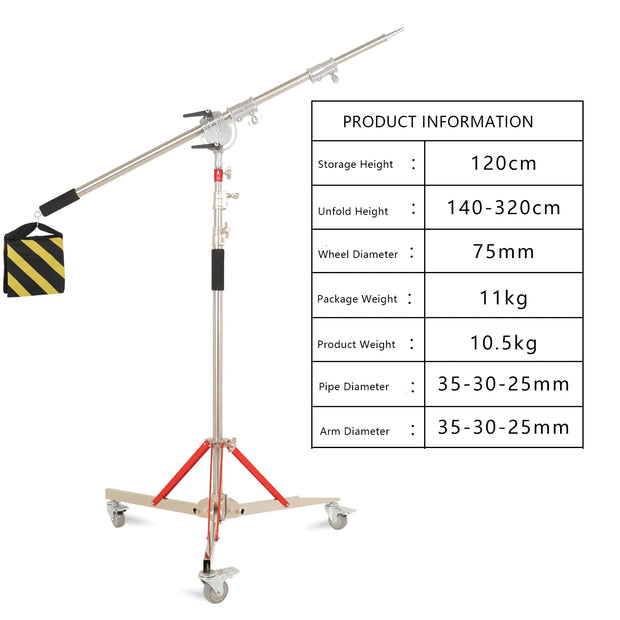 New C-Stand Bracket Stainless Steel Tripod