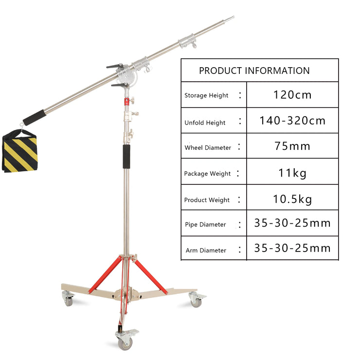 New C-Stand Bracket Stainless Steel Tripod
