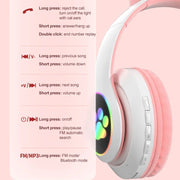 New Flash Lamp Cute Cat Ears Headphone
