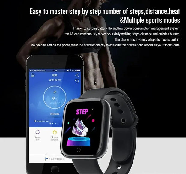Y68 Real Step Count Fashion Smart Sports Watch