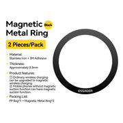 Essager 2PCS Magnetic Metal Ring