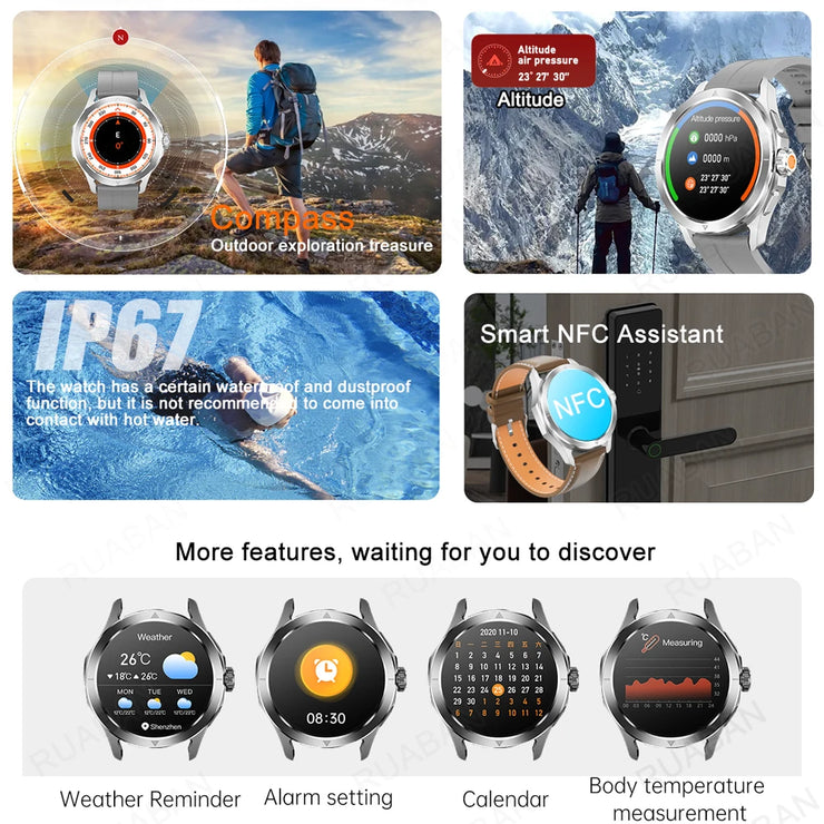 Xiaomi S4 Ultra NFC Bluetooth Call Blood pressure Health watch
