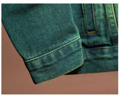 Fashion high-end American casual MEN'S denim jacket High Street trendy brand retro loose large-sized washing workwear top