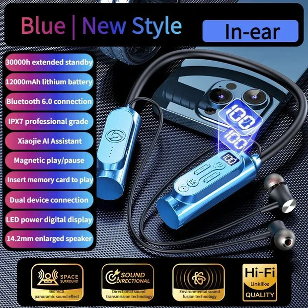 12000mAh In-ear/Semi-in-ear Bluetooth Headset
