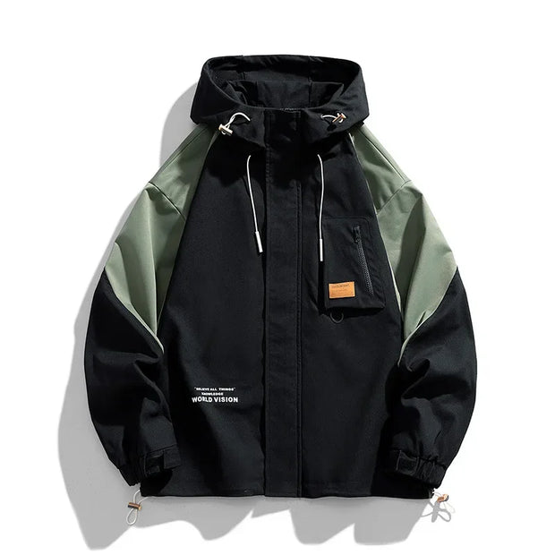 Men Jacket Hoodie Loose Outerwear Hiking Sportswear Mens Casual Breathable Jackets Male Windbreaker Plus Size L-9XL Men Clothing