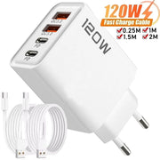 120W 4 Port USB Type C Charger