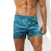Men's Sleep Bottoms Sexy Pajamas Shorts Soft Silky Loose Boxers Shorts Underwear Men Home Lounge Arrow Panties Men Sleepwear