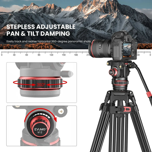 EVUMO DF6 Professional Video Tripod Stand