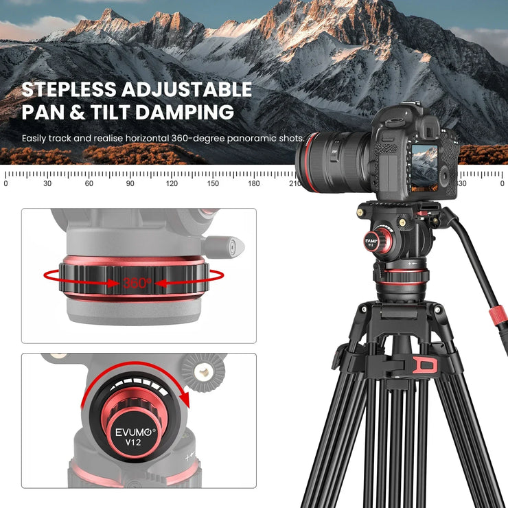 EVUMO DF6 Professional Video Tripod Stand