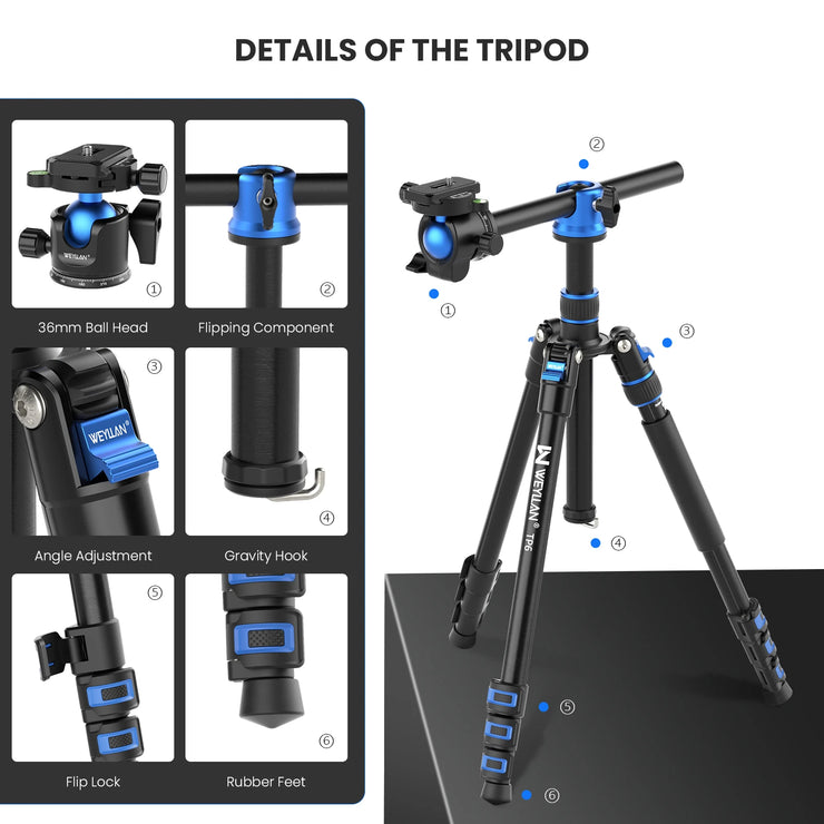 TP6  Professional Horizontal Tripod