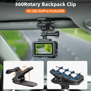 360° Rotary Hat Belt Backpack Clip