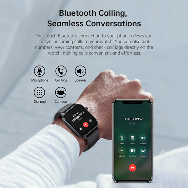 New 1.85 inch Screen Bluetooth Call Watch