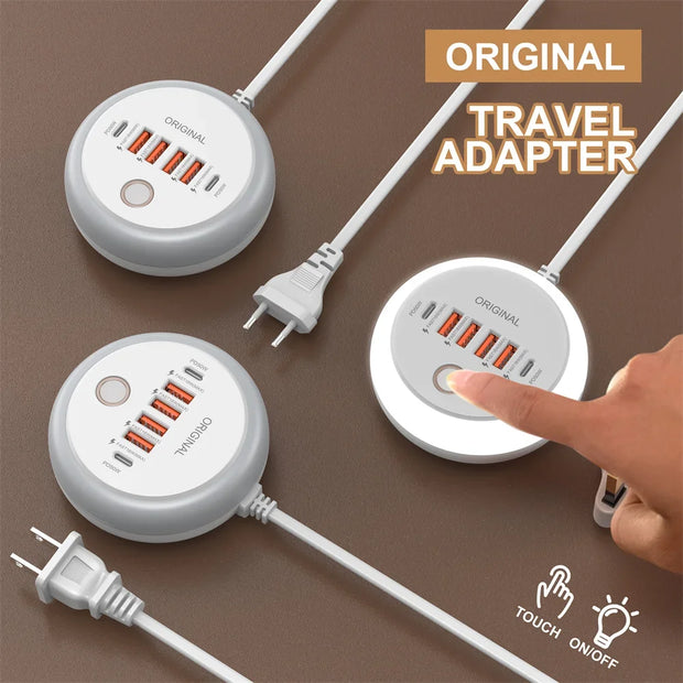 50W Power Strip Multi Port USB C Socket