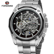 2024 Stainless Steel Skeleton Mechanical Watch Male Automatic Movement Man Wrist Watches Waterproof High End Luxury reloj hombre