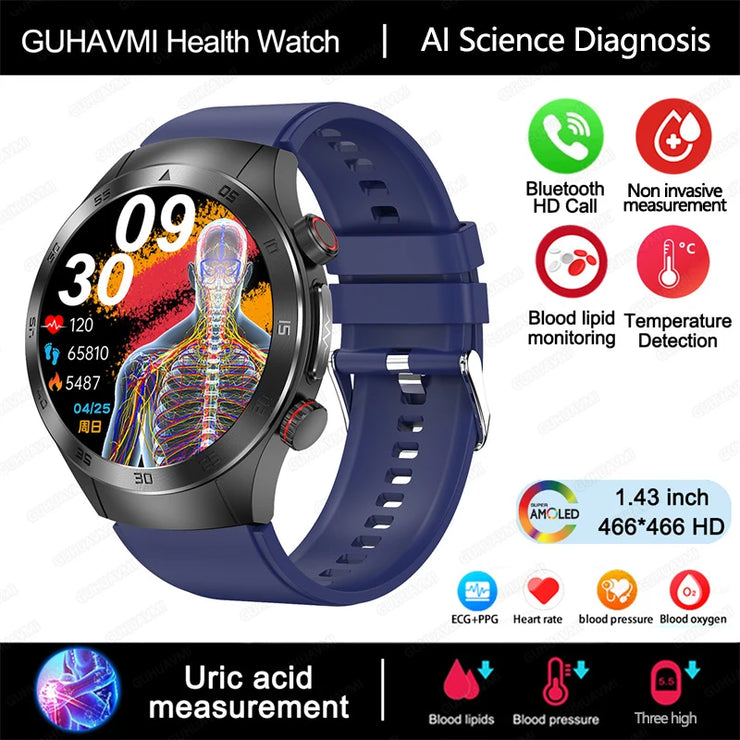 2025 New Laser Therapy ECG+PPG Smartwatch
