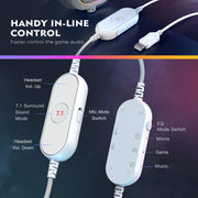 7.1 Surround Sound/3-EQ/MIC,Over-ear Headphone
