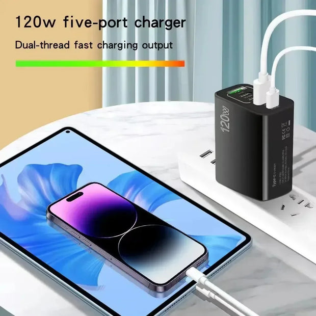 120W Multi Ports USB Quick Charger