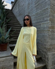 Women's clothing 2025 New summer new casual long cardigan long sleeve top high waist trousers fashion suit for club clothing