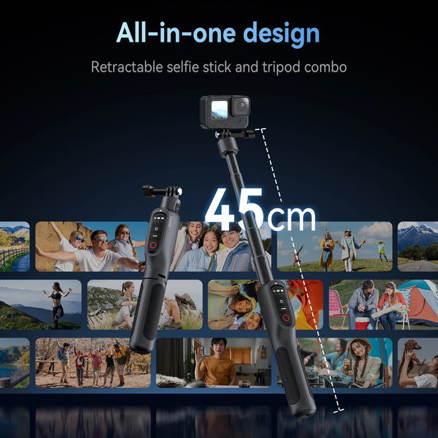 New Rechargeable Selfie Stick Tripod Stand
