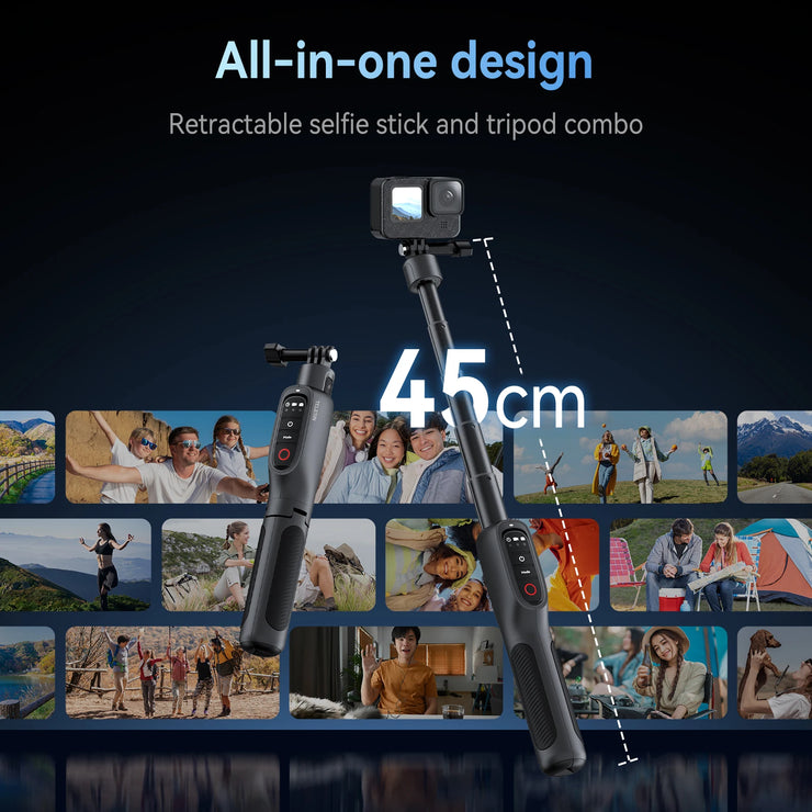 New Rechargeable Selfie Stick Tripod Stand