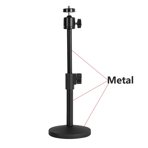 Desktop Webcam Support Stand Metal Desk Tripod