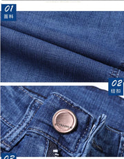 New high-end denim shorts for men in spring and summer of 2025, loose and versatile, trendy brand business casual denim shorts