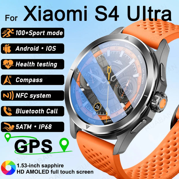 Xiaomi S4 Ultra NFC Bluetooth Call Blood pressure Health watch
