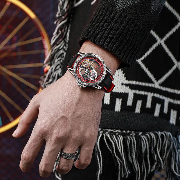 Men's Casual Mechanical Watch Automatic Luxury Brand New Sport Watches Man Hollow Out Fashion Waterproof Business Luminous Clock