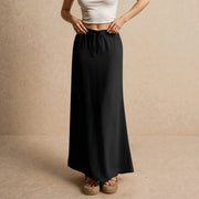 Summer Vacation Women's Summer Maxi Skirt Drawstring Low Waist A Line Casual Skirts Bodycon Long Skirt Beach Women's clothing