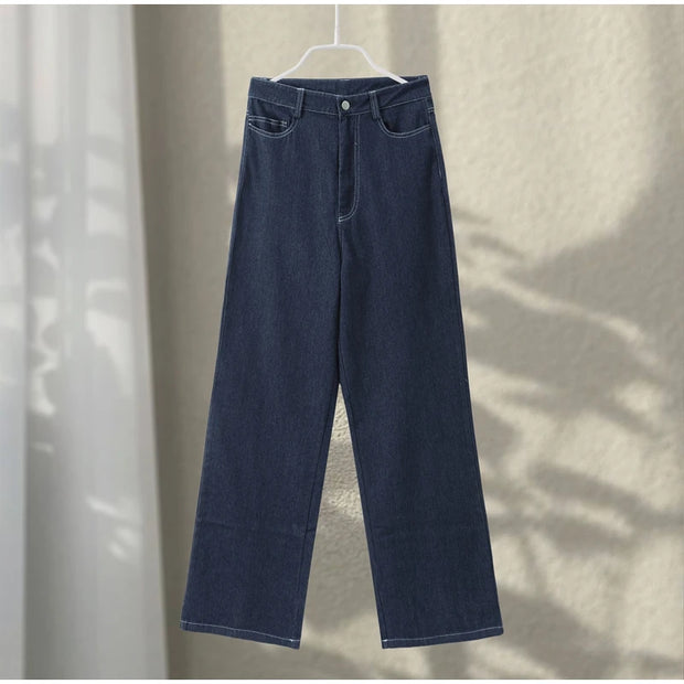 Vintage Women's Denim Sleeveless Set Crop Top With Chic Buttons Matching High Waist Slim Fit Jeans Casual Streetwear Outfits