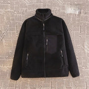 Motorcycle Outdoor Wool Jacket Men Women Double Sided Thick Plush Rider Ride Suit Lambing Wool Windproof Warm Fashionable Jacket