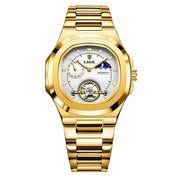 LIGE Classic Retro Men Watch Fashion Business Men's Mechanical Wristwatches Top Brand Luxury Waterproof Automatic Watch For Men