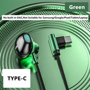 3.5mm/Type-C 90 Degree Elbow Plug Headphones