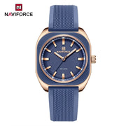 NAVIFORCE Fashion Women's Watch Casual Elegant Simple Polygon Quartz Silicone Watch Gift for Women Wristwatch Relogio Feminino