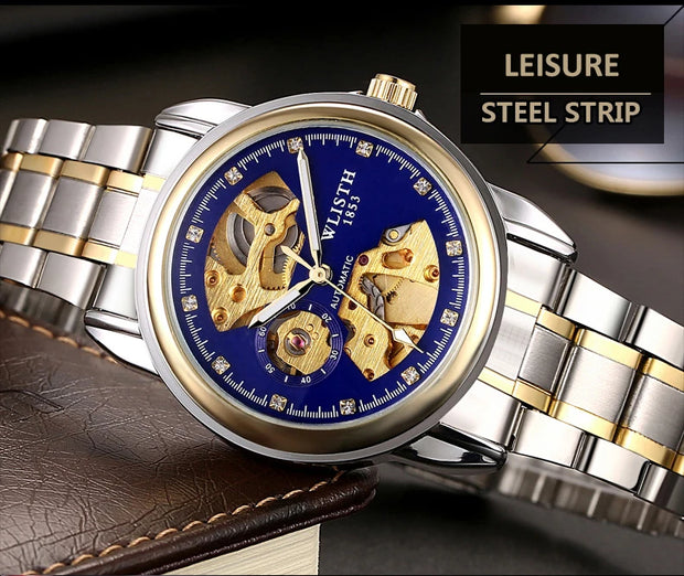 Fashion Hollow Business Tourbillon Automatic Mechanical Watch for Men