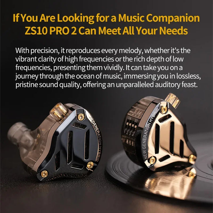 KZ ZS10 Pro 2 in Ear Metal Earphone