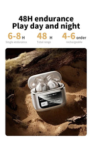 2025 high-quality V8 wireless Bluetooth earphones with ANC noise reduction and built-in microphone, waterproof earplugs