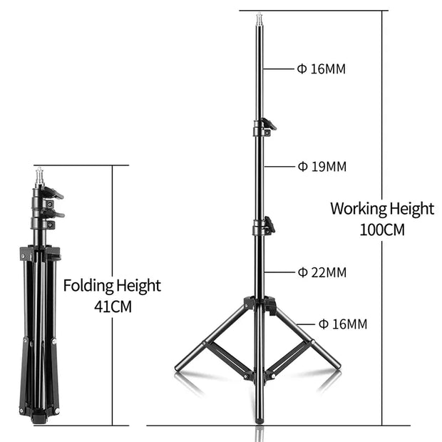 1/4 Screw Head Light Stand Tripod