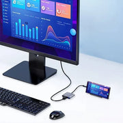 USB C HUB 3in1 Type C 3.0 to HDMI-compatible Docking Station PD Fast Charge