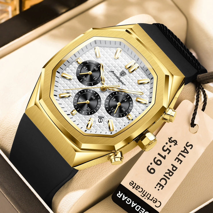 Men Waterproof Luminous Chronograph Wristwatch