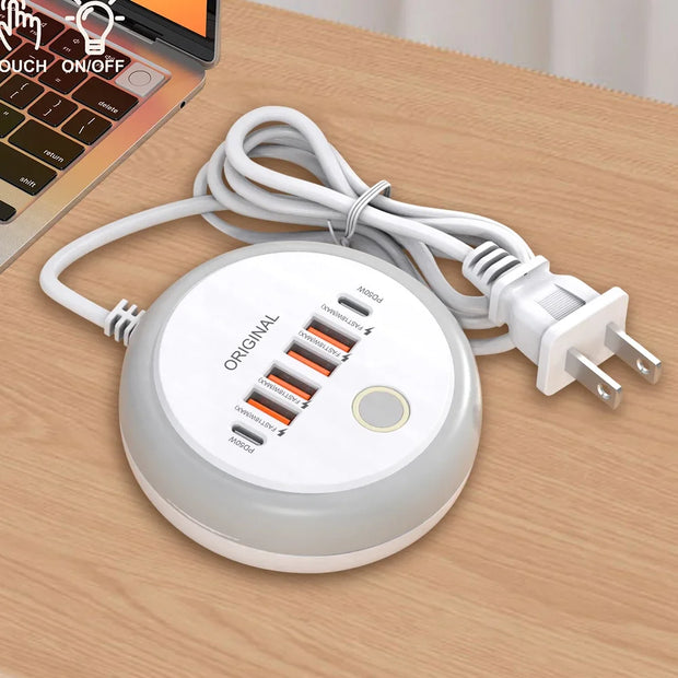 50W Power Strip Multi Port USB C Socket