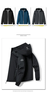 Hooded Jacket for Men 2024 Bomber Jacket Men's Windbreakers Zipper Coats Spring Autumn Casual Cargo Jacket Men Fashion Outerwear