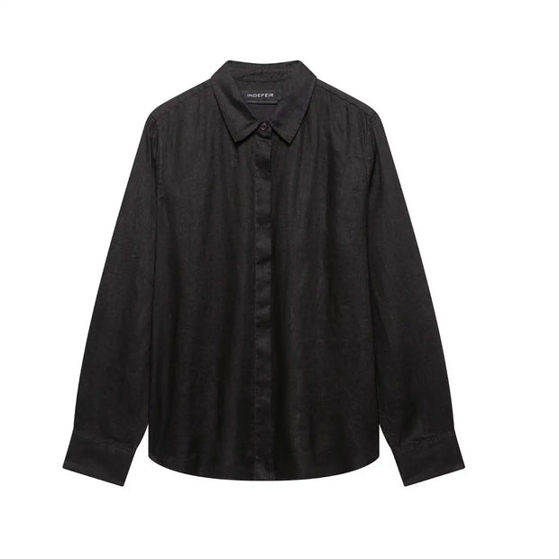TFMLN 2025 Women Blouse Trouser Sets Office Ladies Elegant Long Sleeve Casual Loose Shirt Wide Leg Pant Suits Simple Outfits