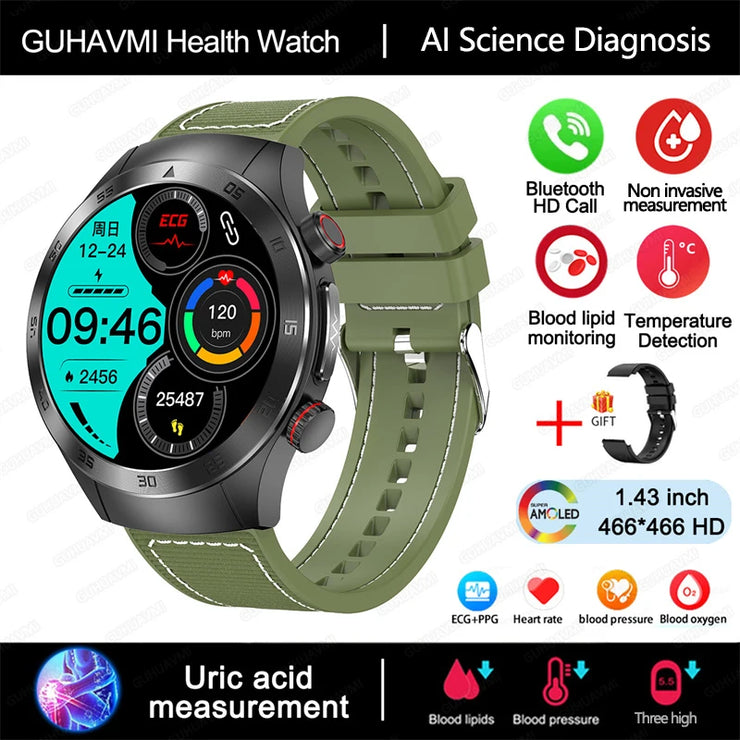 2025 New Laser Therapy ECG+PPG Smartwatch