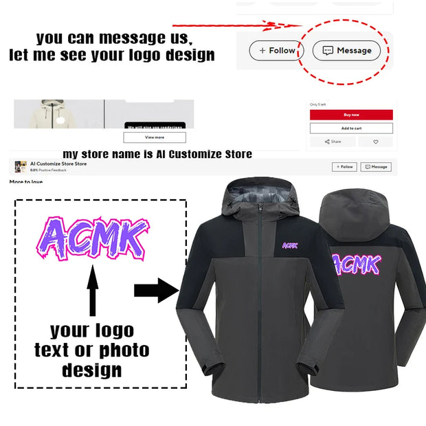 Men Customized Logo Military Thin lightweight Jackets Outerwear Tactical Waterproof Pilot Coat Hoodie Men Hunting Army Clothes