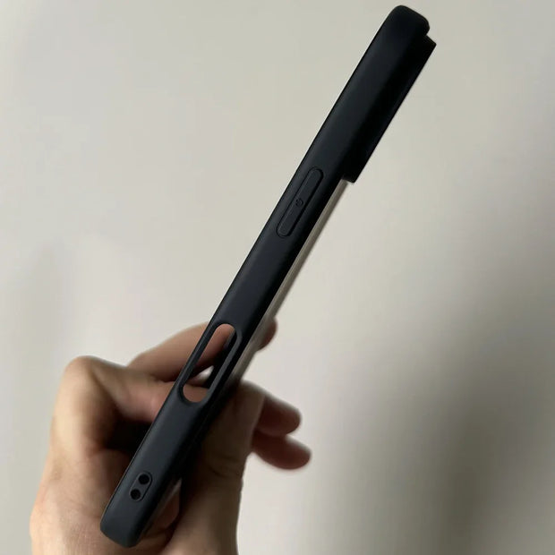 New Luxury Full Black Silicone Matte Phone Case