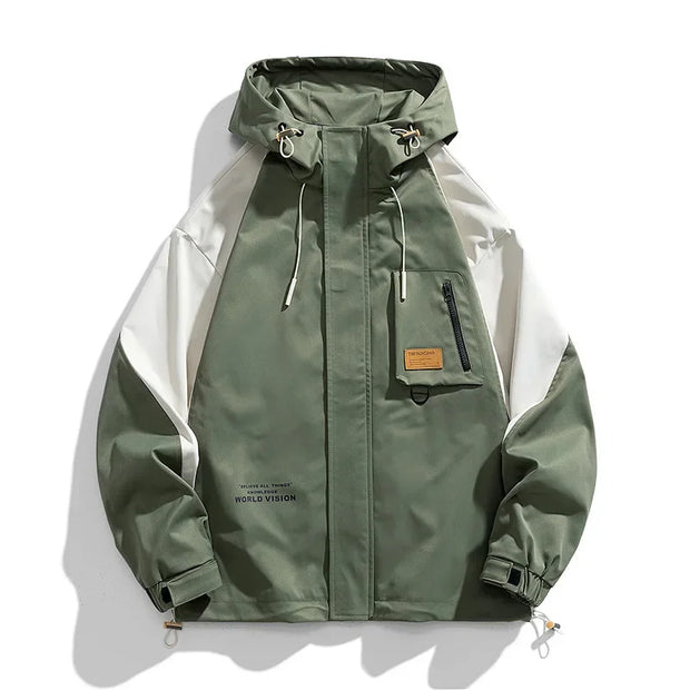 Men Jacket Hoodie Loose Outerwear Hiking Sportswear Mens Casual Breathable Jackets Male Windbreaker Plus Size L-9XL Men Clothing