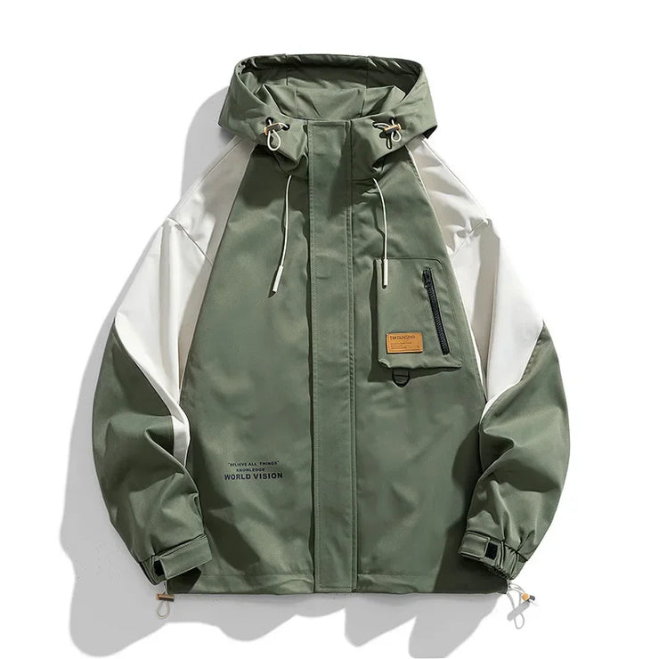 Men Jacket Hoodie Loose Outerwear Hiking Sportswear Mens Casual Breathable Jackets Male Windbreaker Plus Size L-9XL Men Clothing
