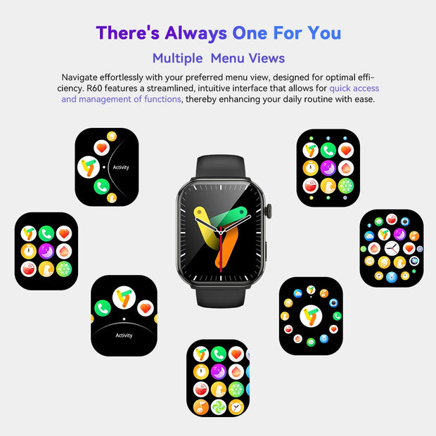 800mAh Bluetooth Phone Calls Health and Fitness Tracking Watch